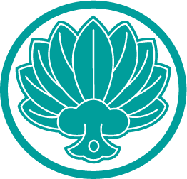 天狗連の団扇のロゴ